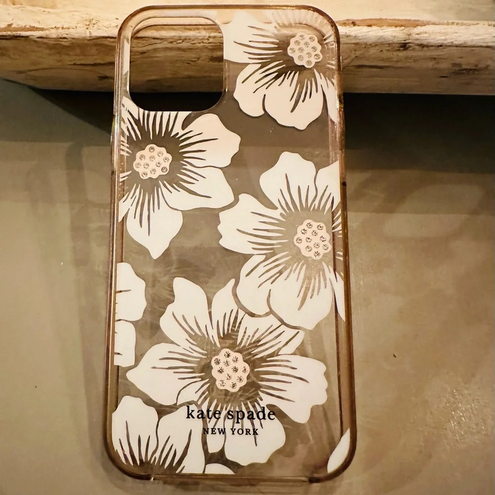Kate, Spade, hollyhock floral iPhone 12 case